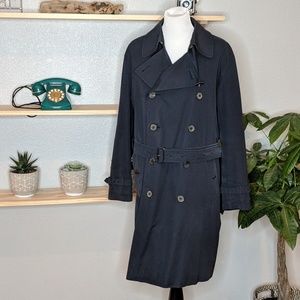 Mens Navy Burberry Trench Coat -flaws